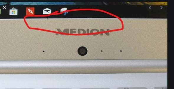 Medion laptop screen frame slightly open