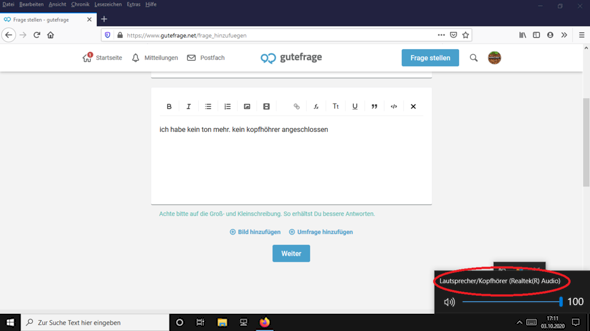 Suddenly sound gone with the laptop