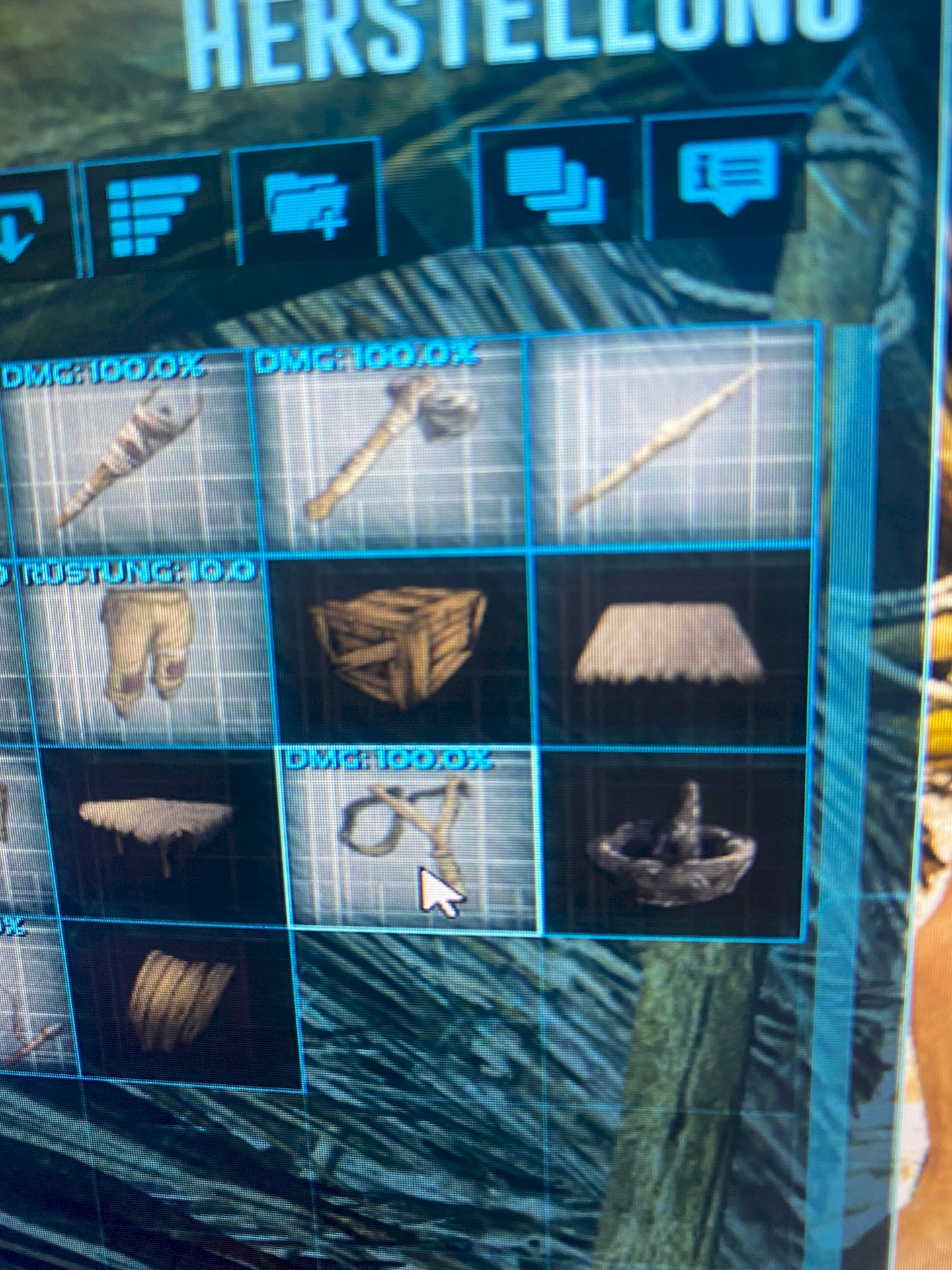 Ark needed things are not displayed