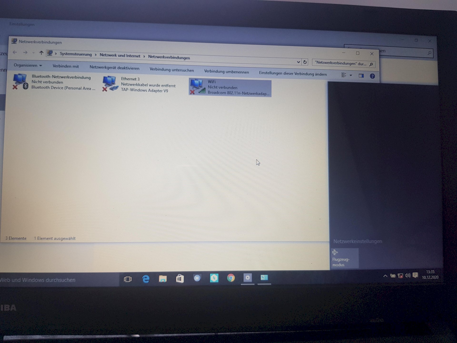 No internet connection, what is the problem