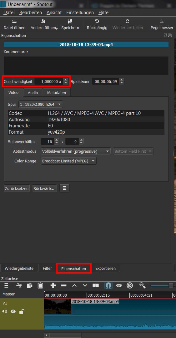 Program for speeding up videos