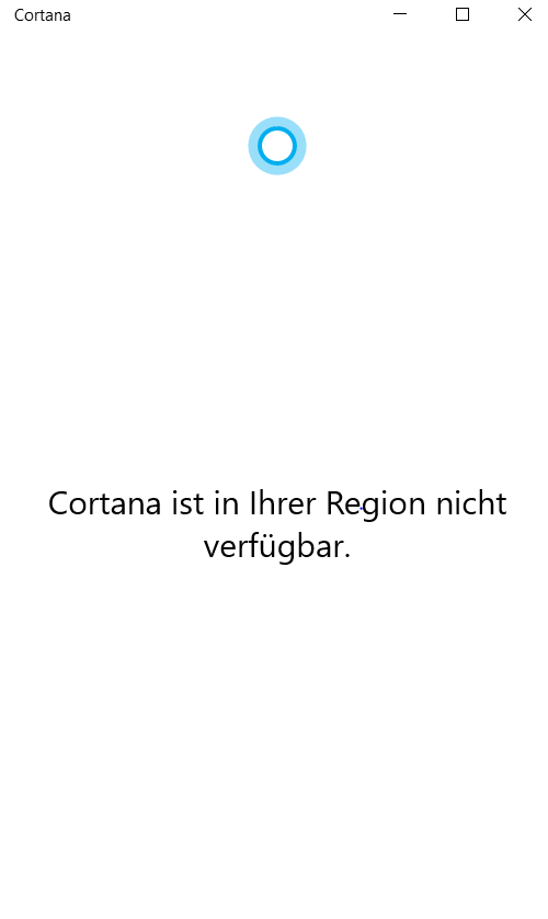 Cortana PC app incorrect region