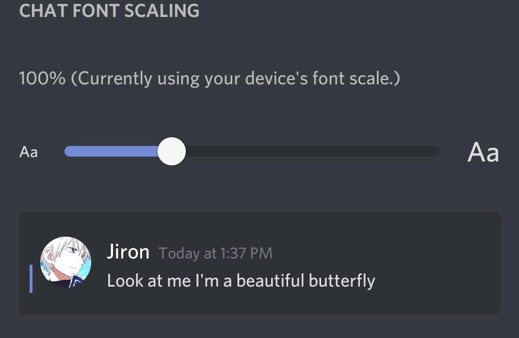 Discord font suddenly different after device restart