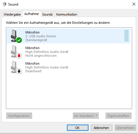 Microphone takes over output - 1