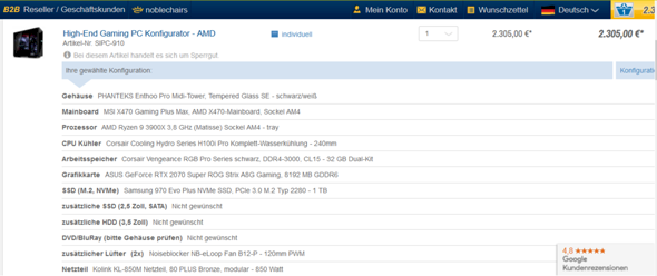 PC configuration ok VR capable