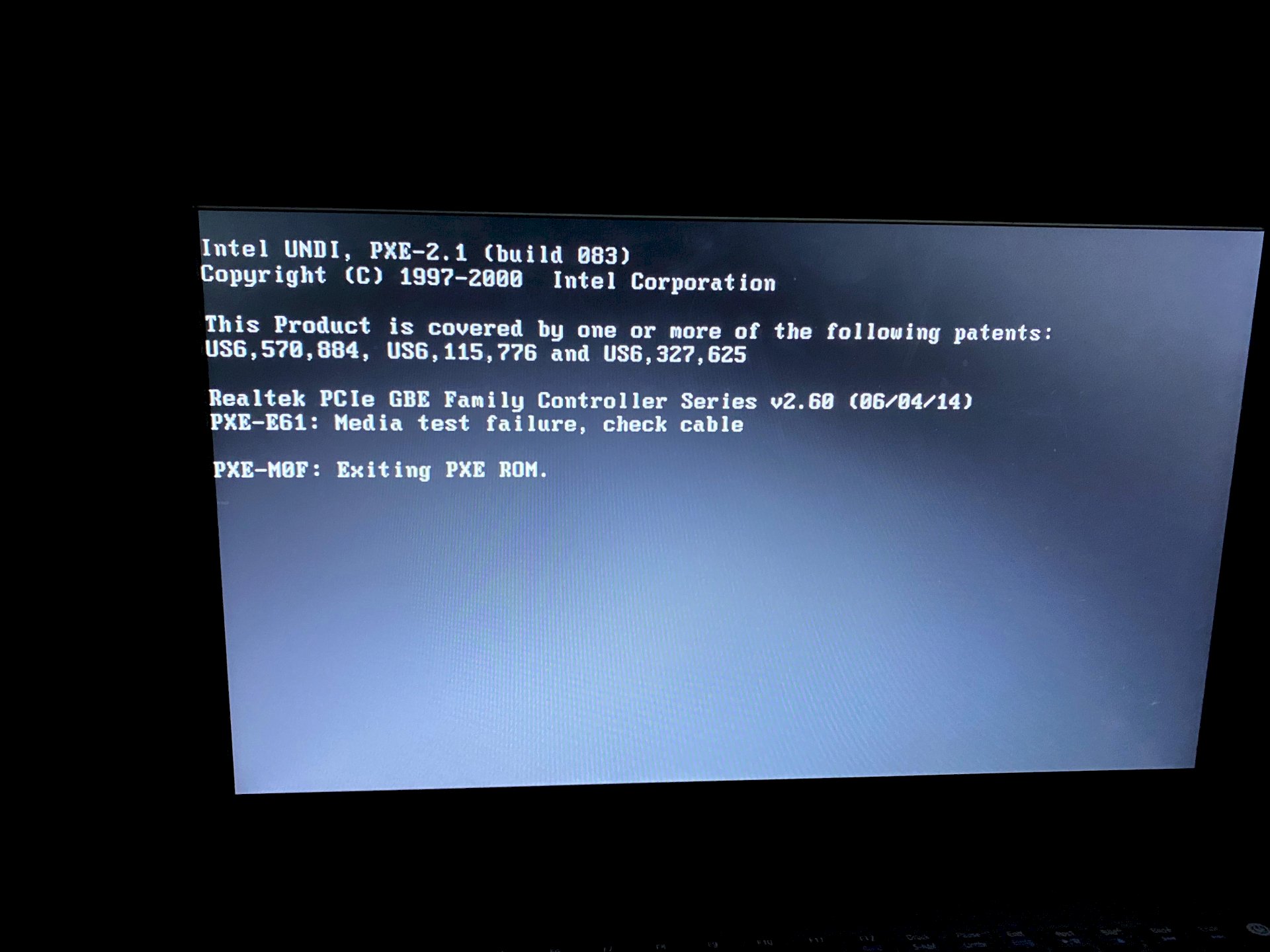 Acer aspire E15 installing Windows with USB stick does not work blue screen