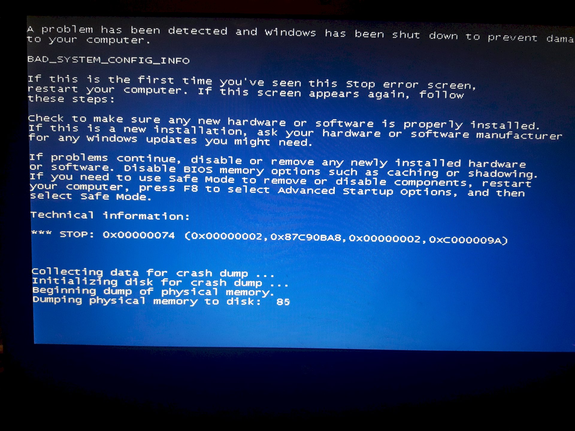 Pc does not start anymore. Do not know what that is