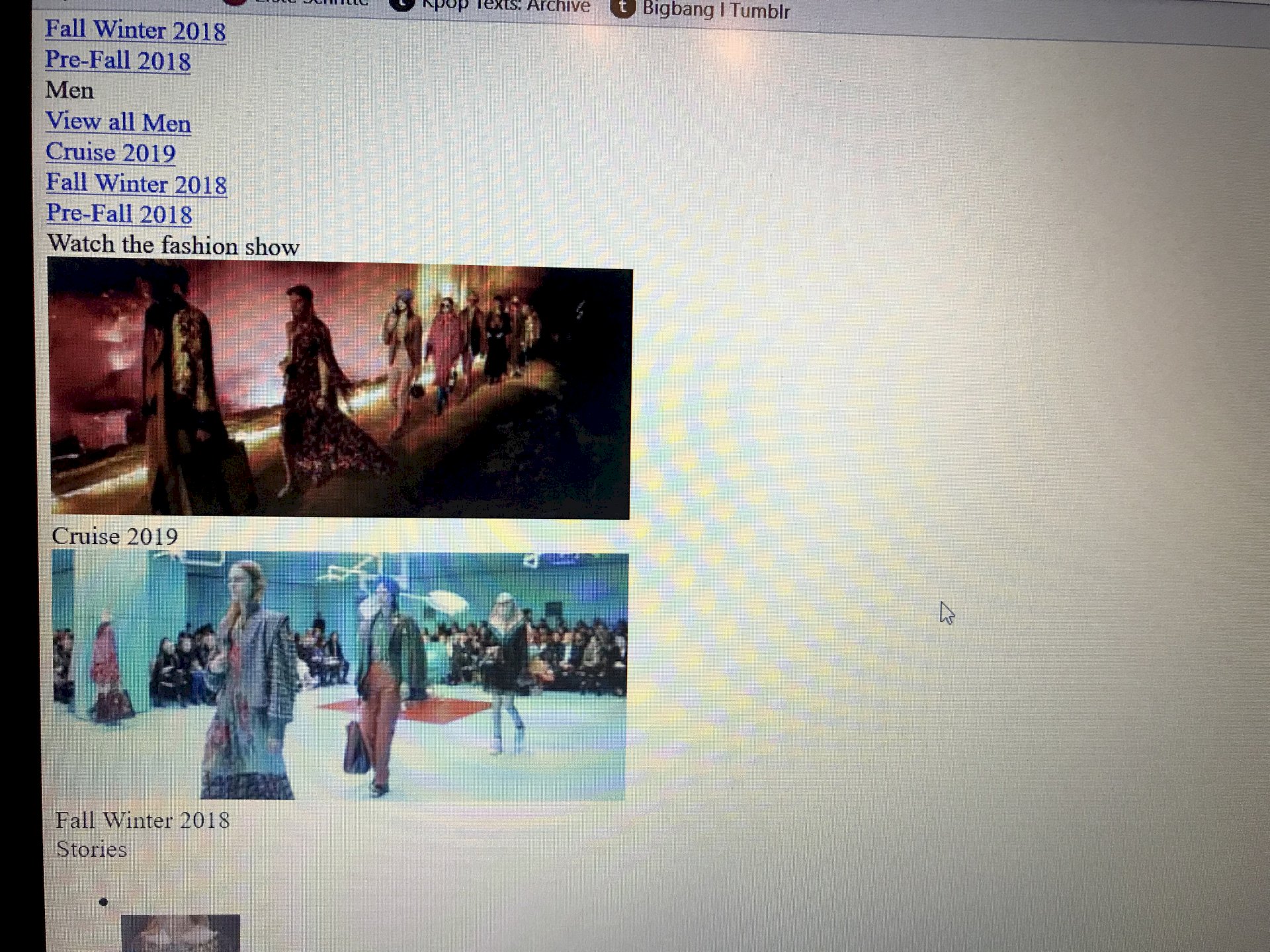Gucci page is not working anymore