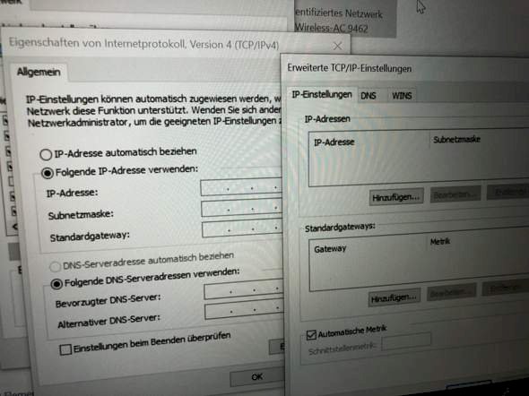 My internet protocol is never saved, then everything is gone and I have to re-enter everything. What can I do there