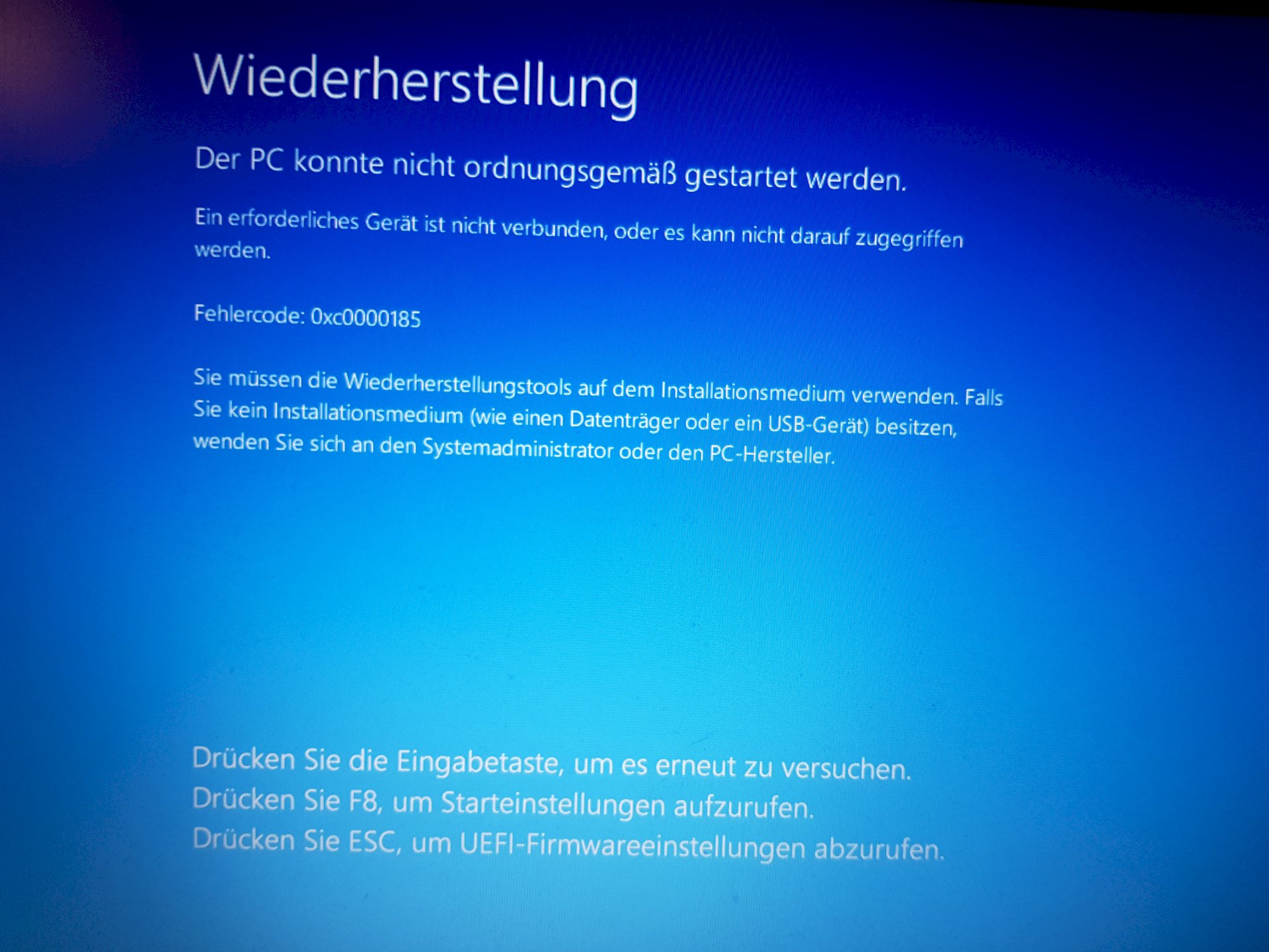 How do I restore Windows 8.1 in the UEFI menu - 1