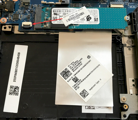 Where can I connect a hard drive to my laptop