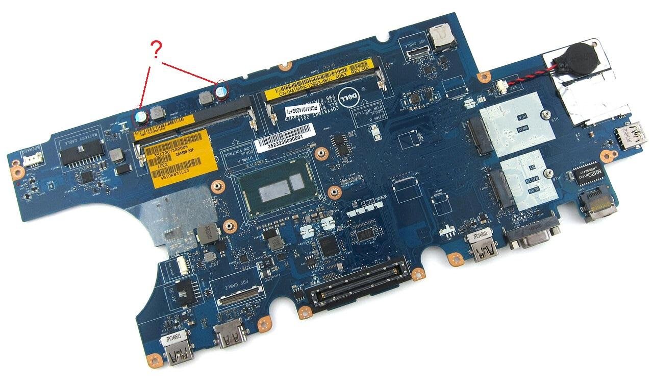 Looking for two components from the LA-A911P motherboard Dell E5550 notebook , unfortunately you can t read the name in the photo, where can I find it
