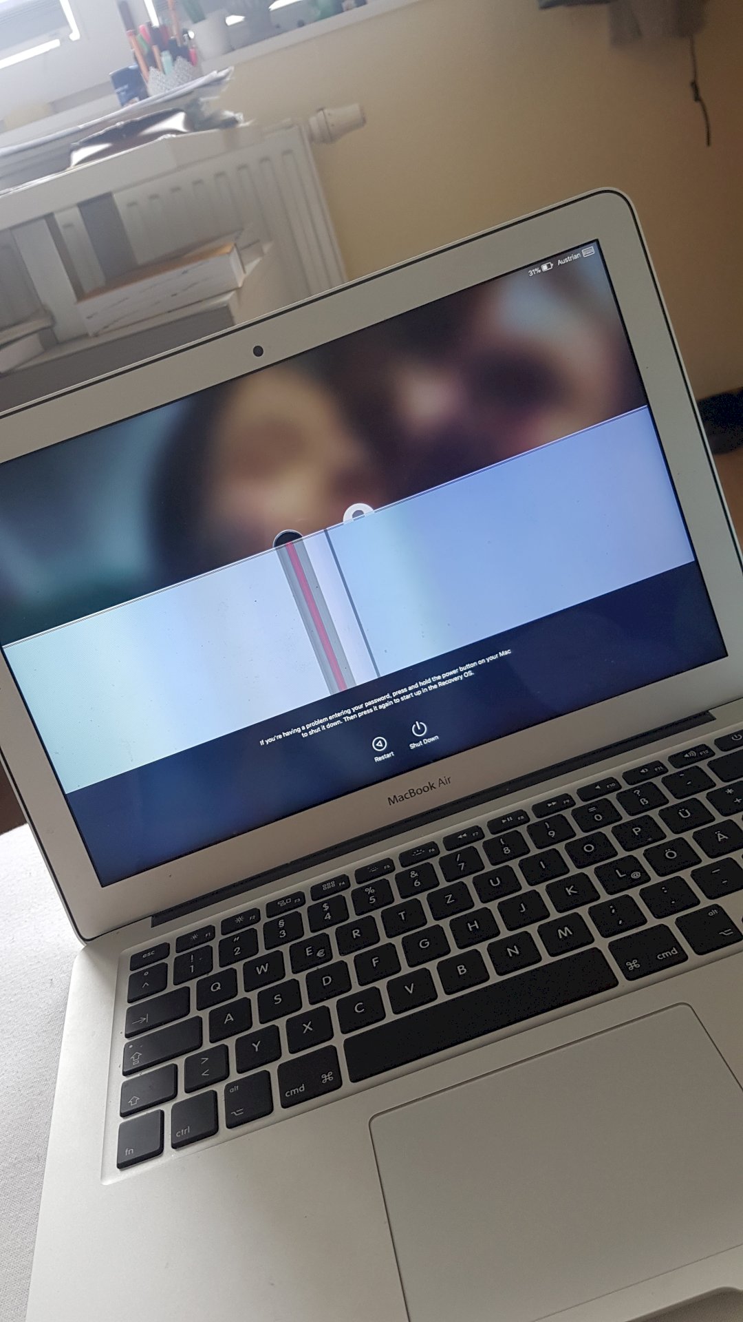 Screen error on MacBook