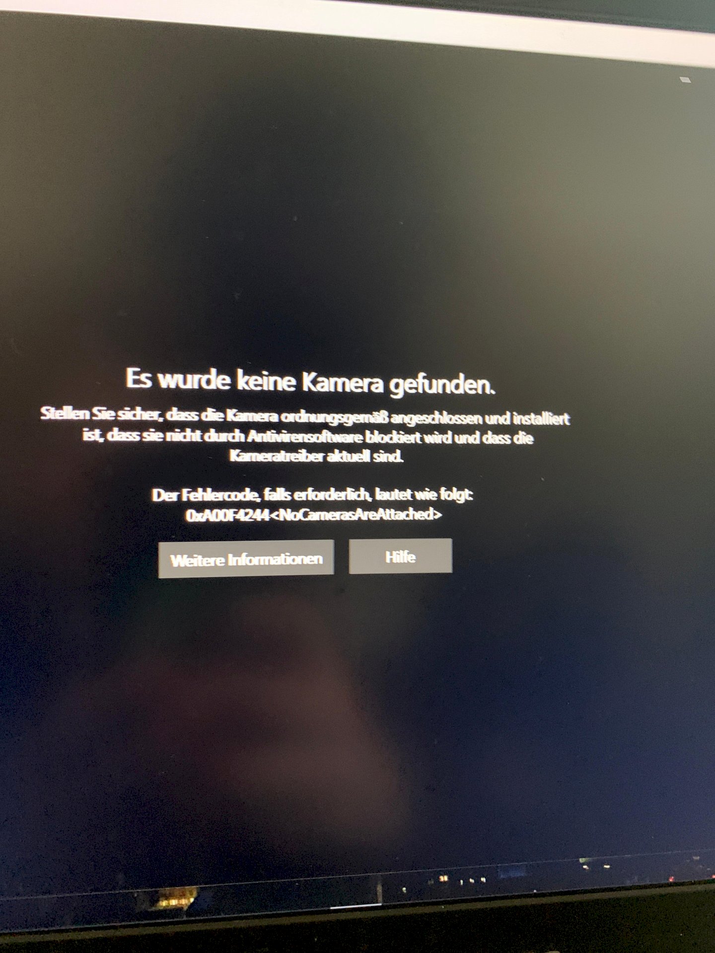 Camera not found laptop - 1