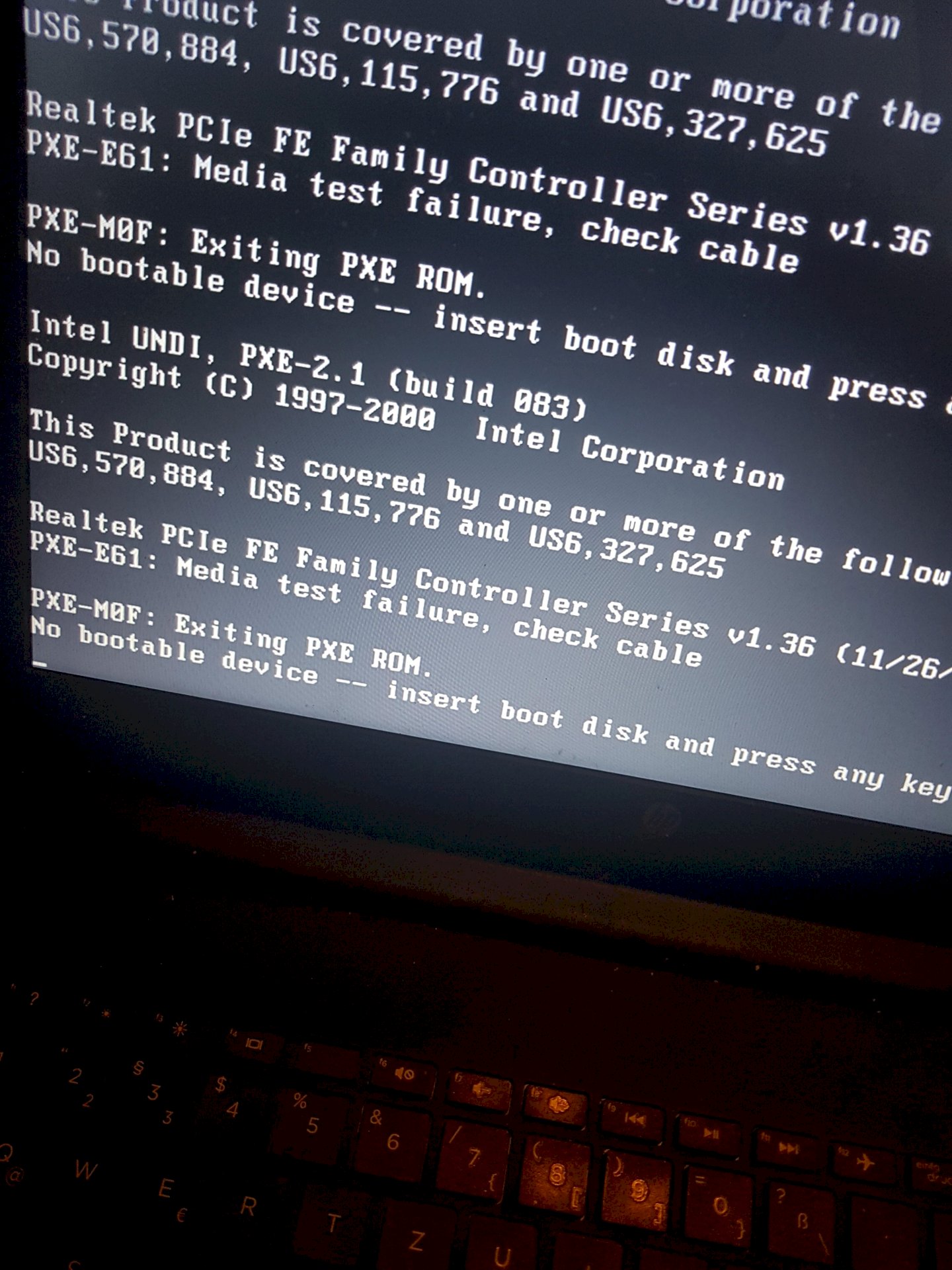 My laptop doesn t work, does the same thing keep coming back