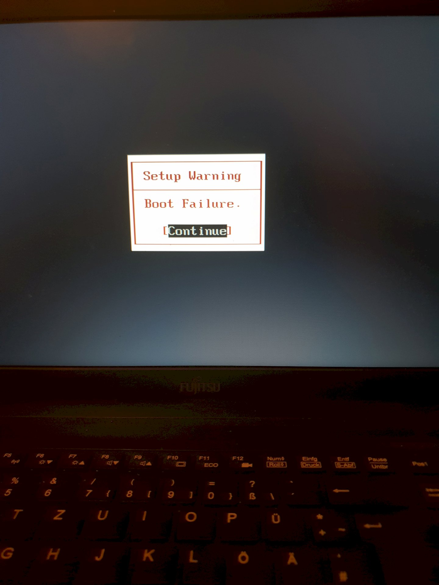 Fujitsu laptop does not start up