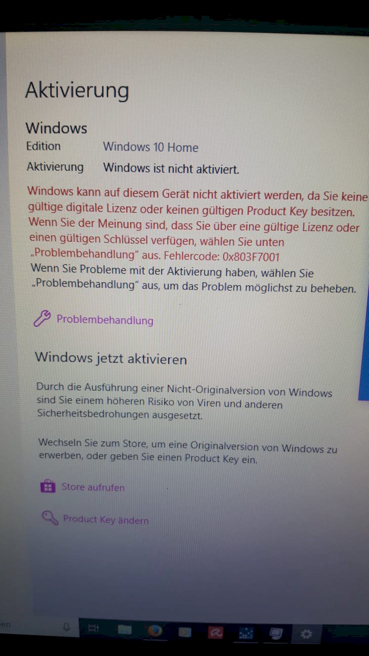 Hard drive replaced, new notebook does not accept windows