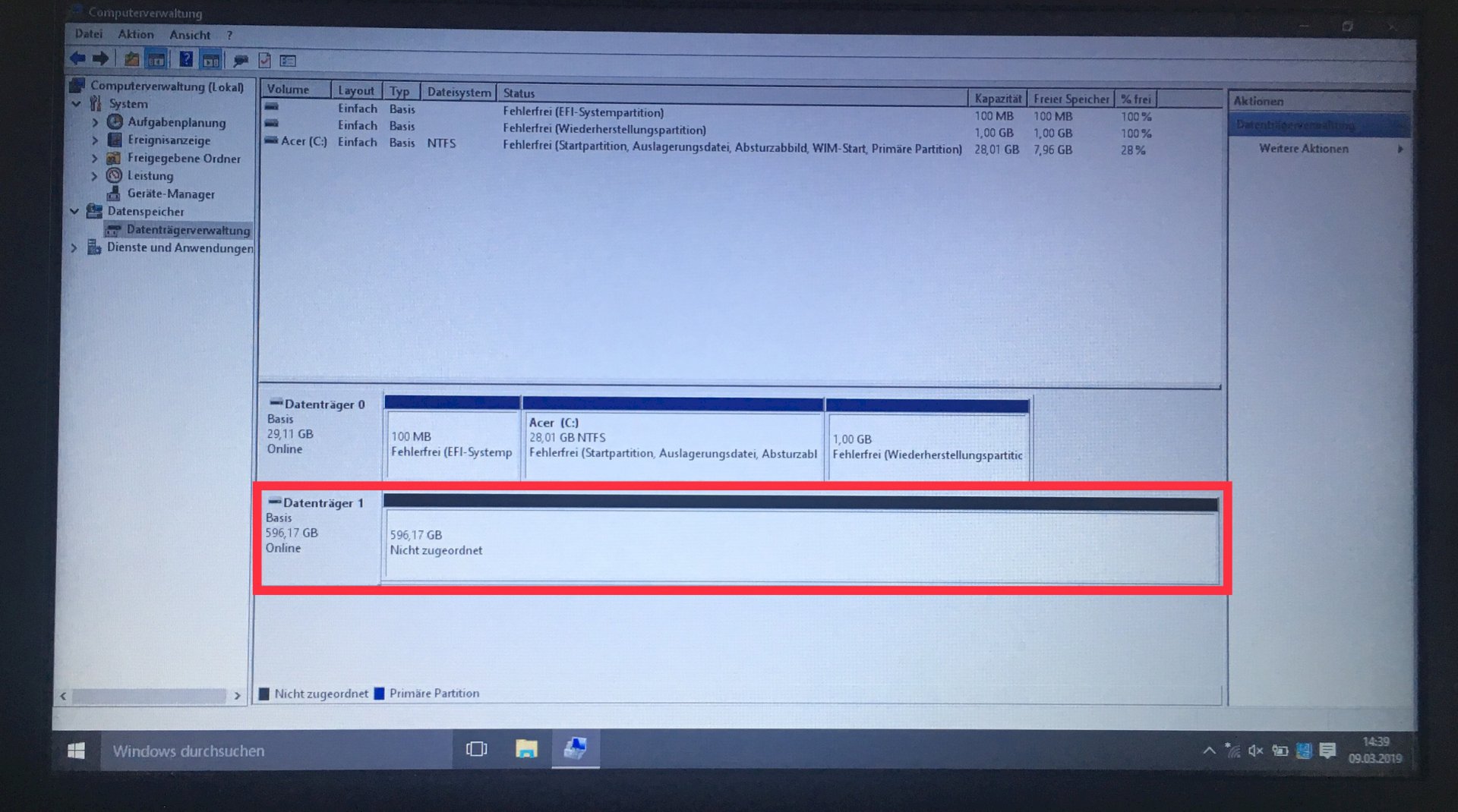 PC: access data on the hard disk of a notebook