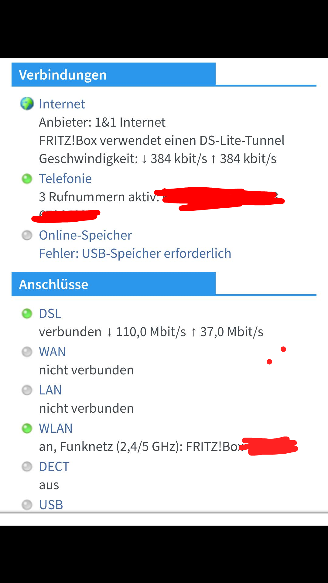 Internet suddenly very slow, what does Fritzbox mean