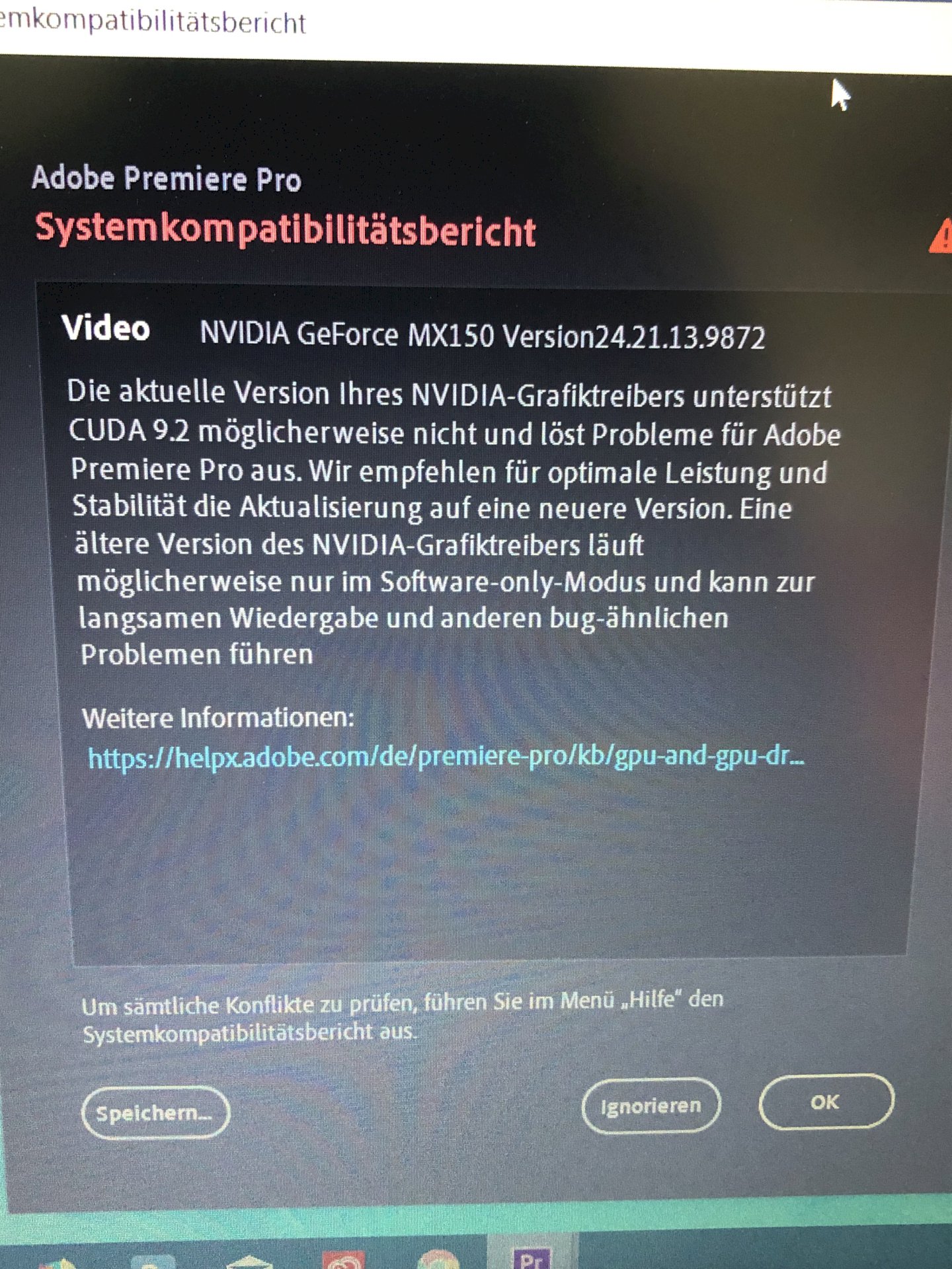 What can I do against the error message