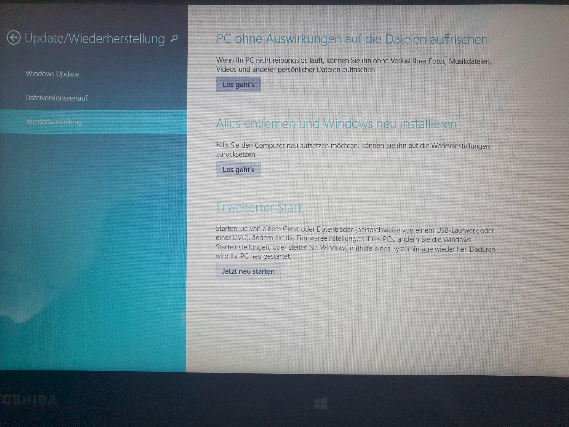 Erase everything except Windows