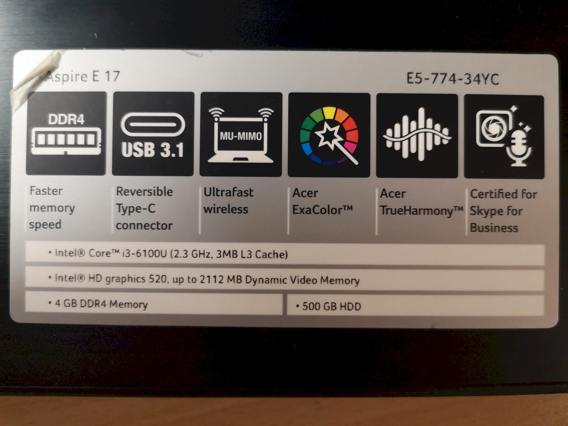 Upgrading the Acer Aspire E 17
