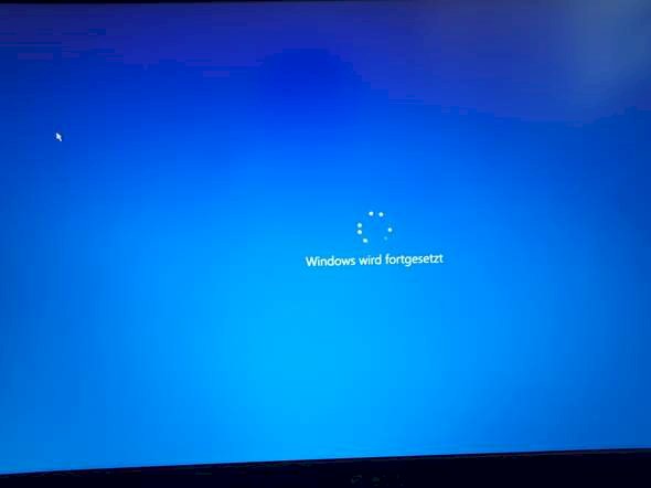 Windows continues stuck