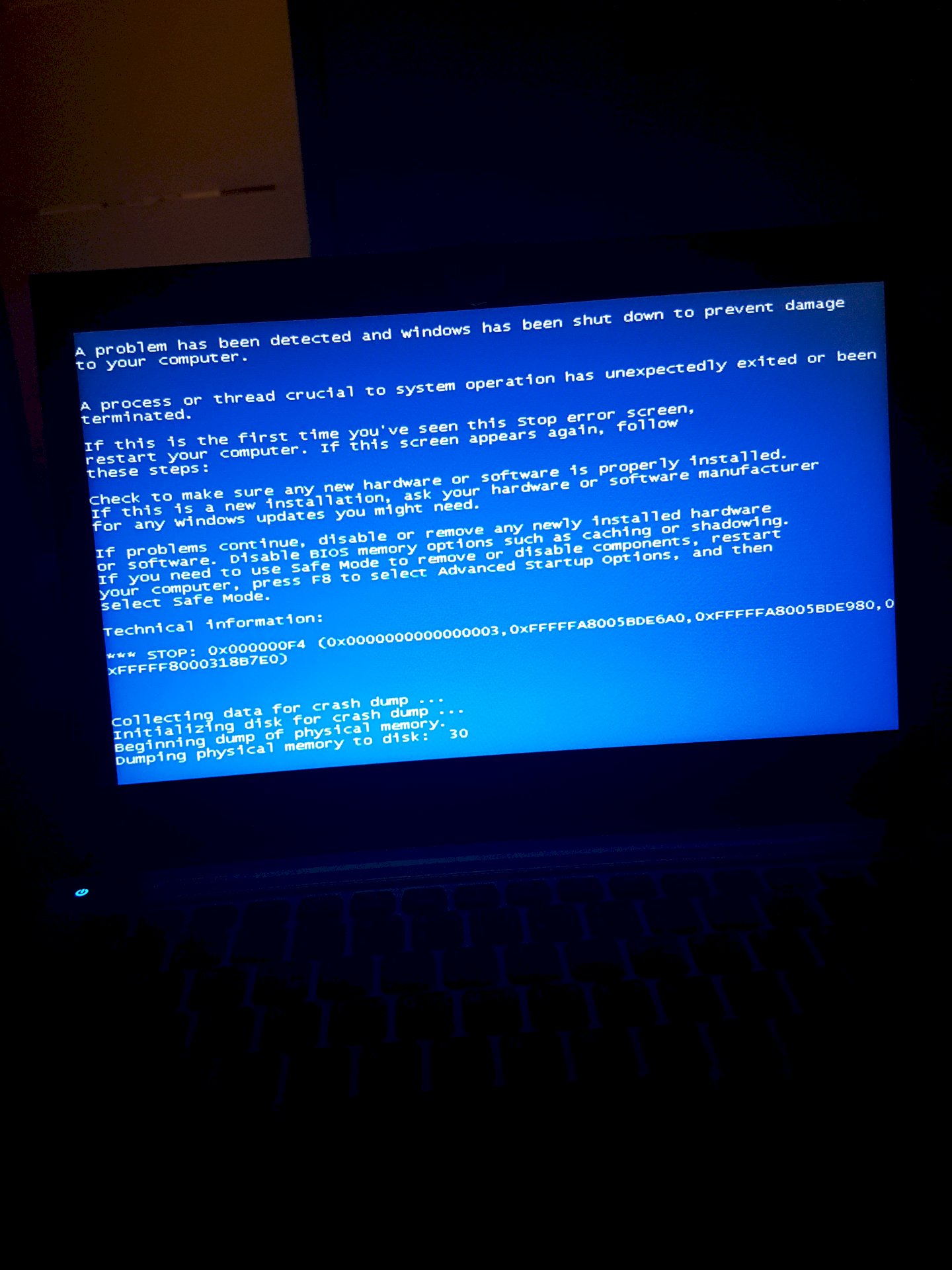 Error display laptop