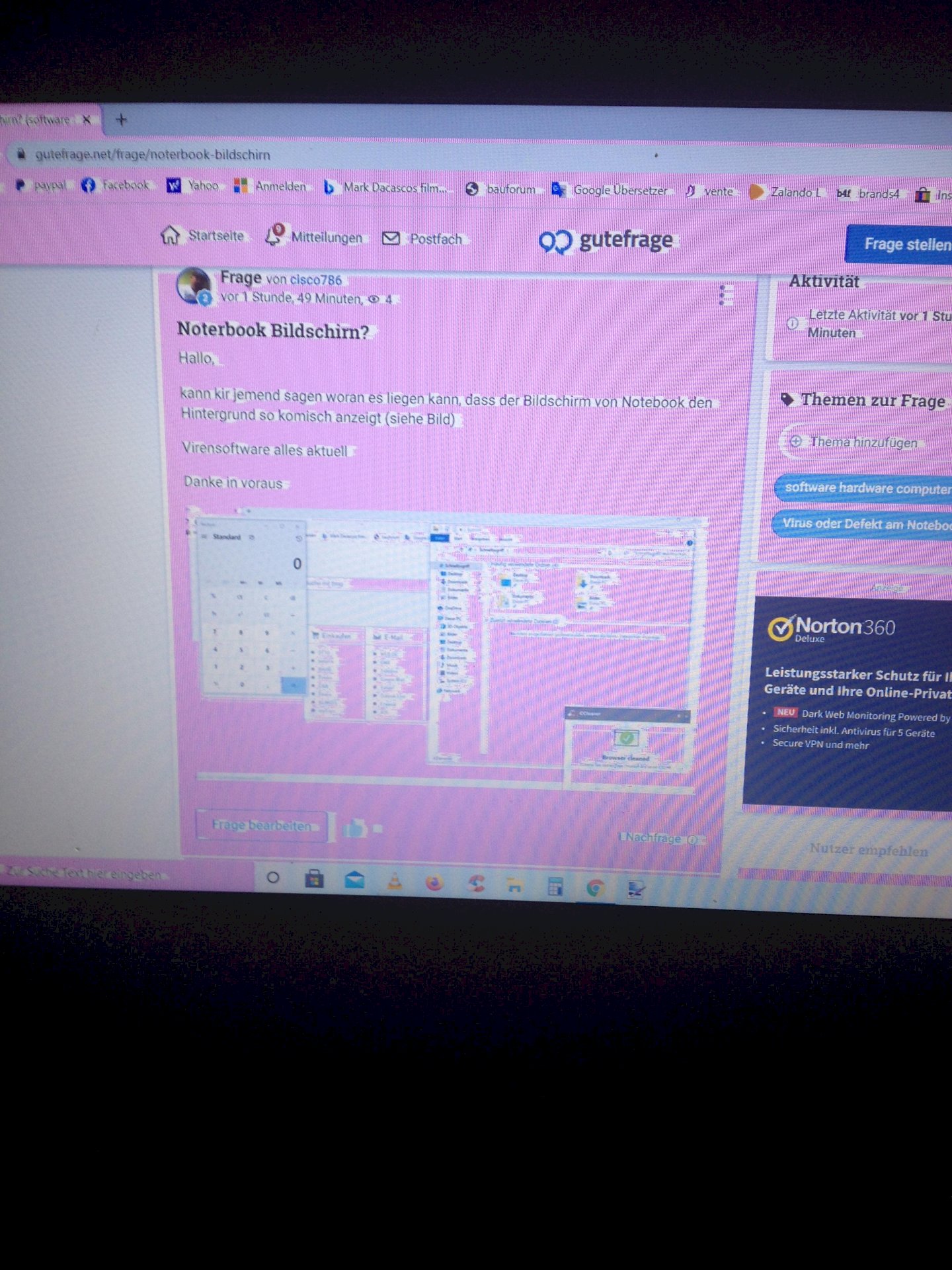 Screen background