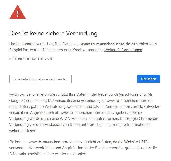 Raiffeisenbank s website continually displays data protection errors and does not allow me to visit the site. What can I do