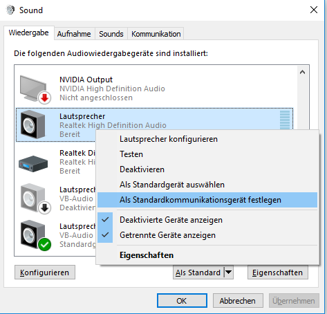 Sound over laptop despite headset