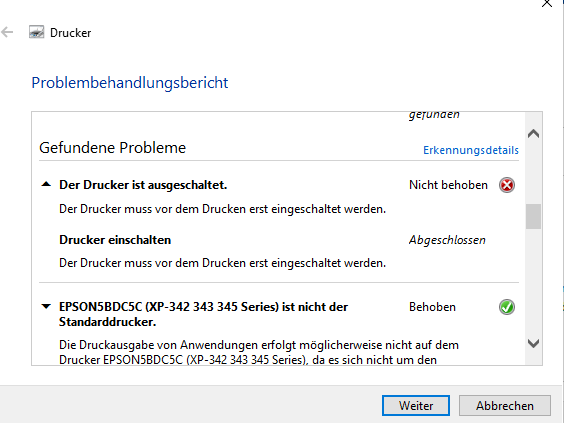 Epson printer can t print because it is not connected to the laptop, what to do