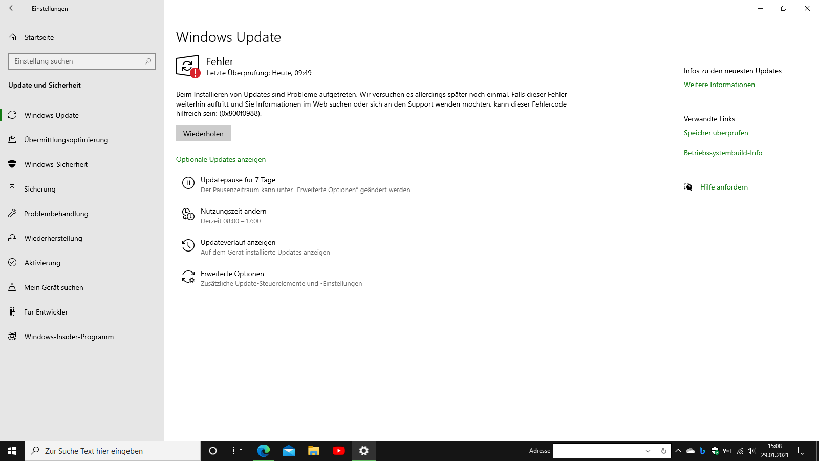 Update error. What to do - 1