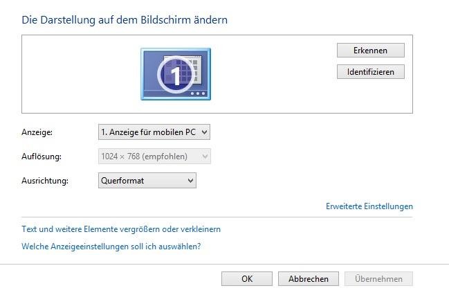 15.4 inch laptop, Windows 8.1 but resolution too big, how to change see picture