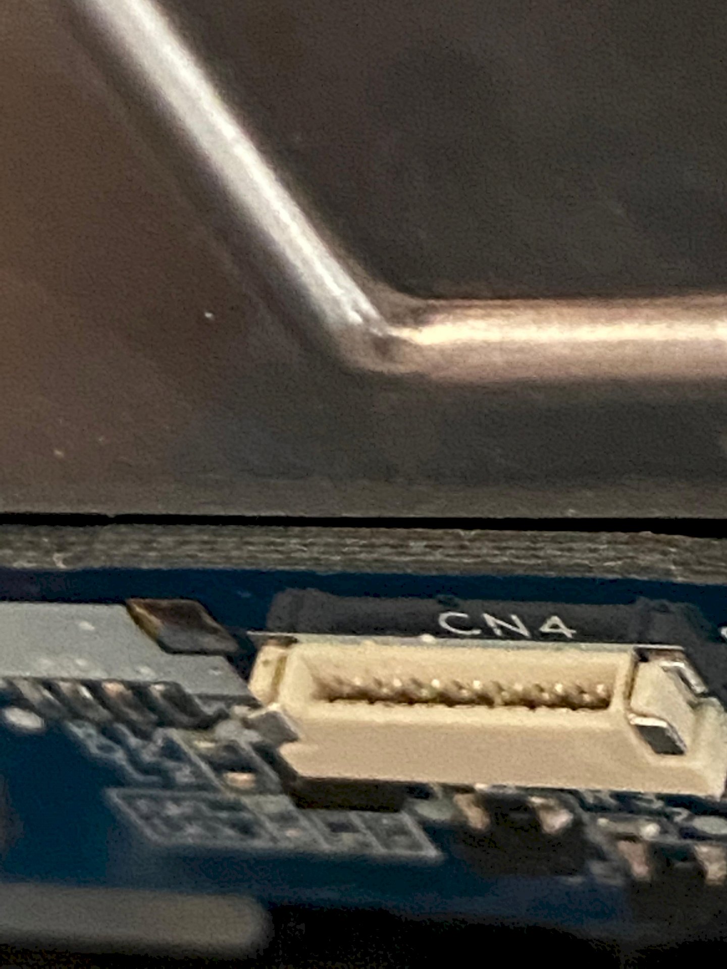 Connect the ribbon cable to the notebook