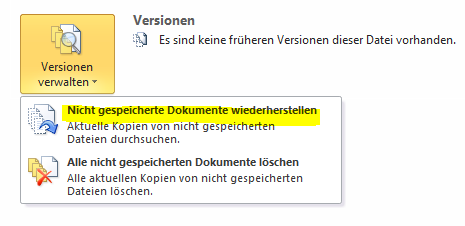 Restore a non-saved Word document if you can t find it under unsaved documents