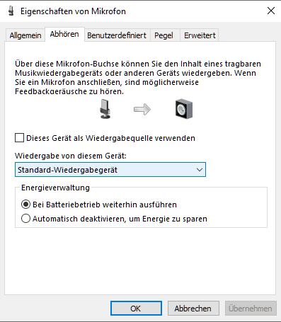 Microphone takes over output