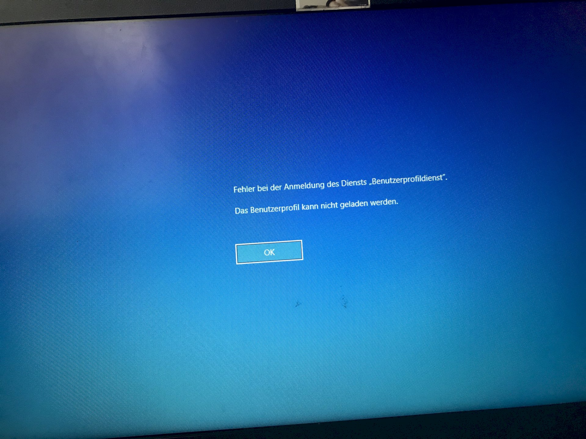 Log on laptop It does not work