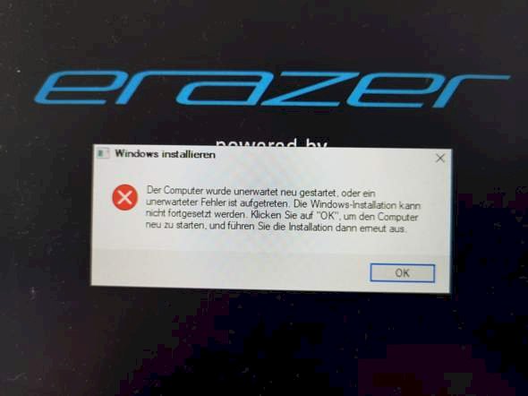 What to do if the computer does not install windows after a reset