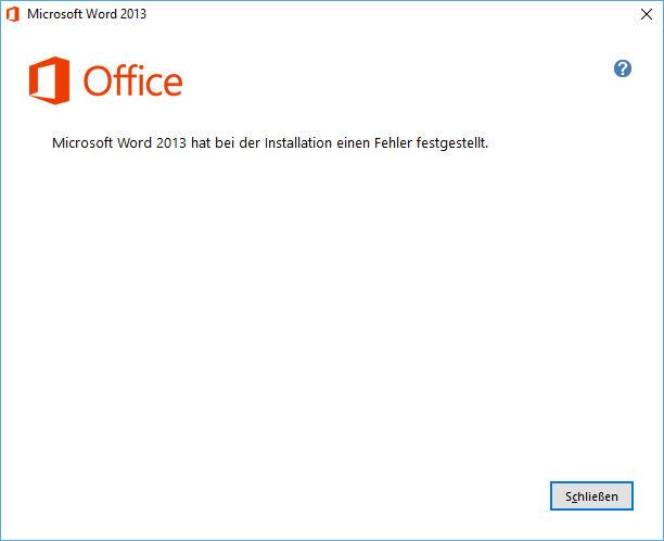 Word 2013 bought online, installation problem