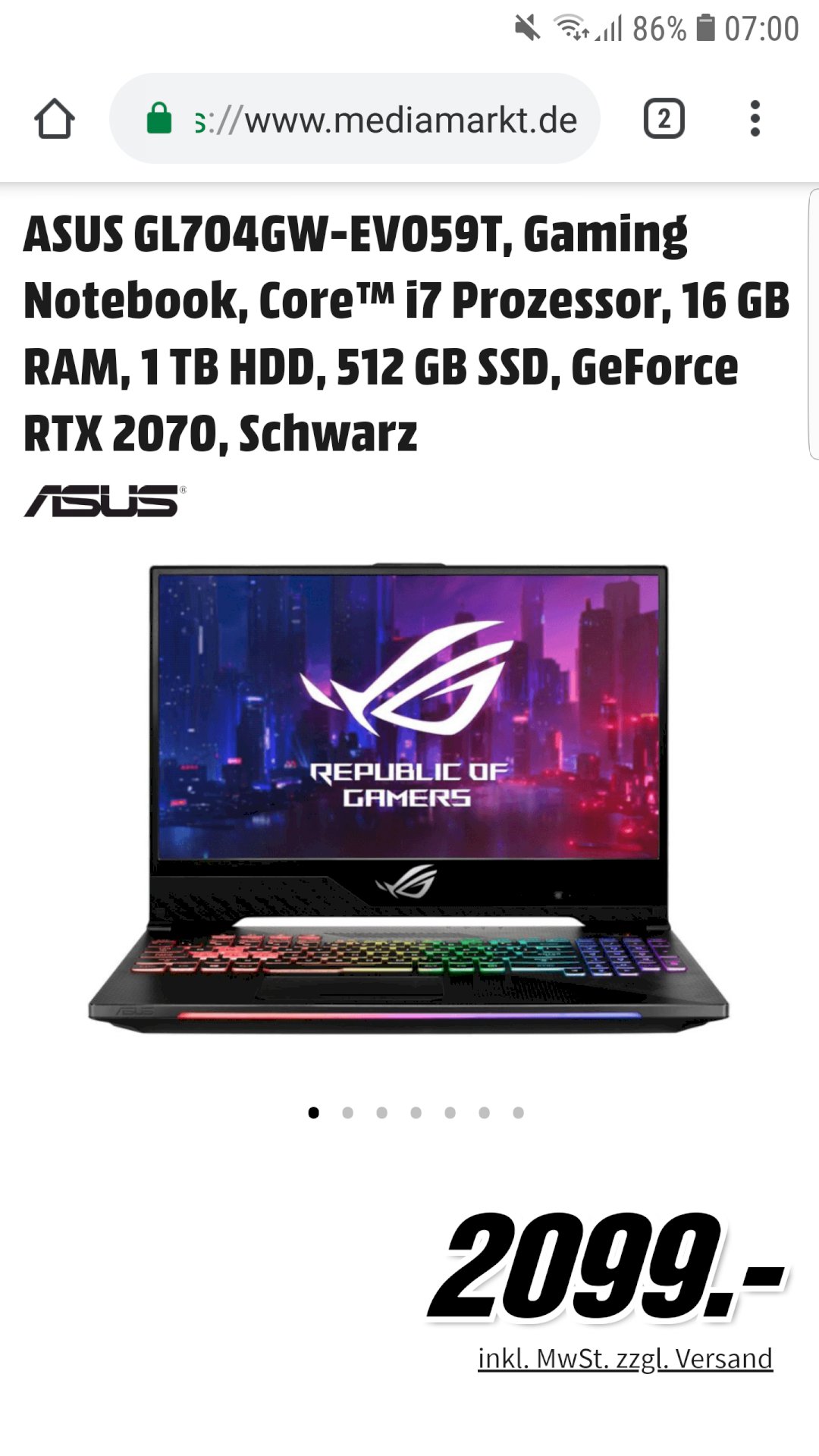 Asus gl 704 recommended