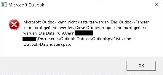 Outlook no longer opens