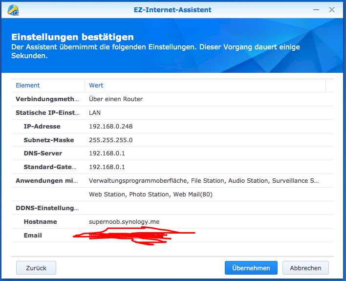 Synology with IPv6 Unitymedia from the outside - 5