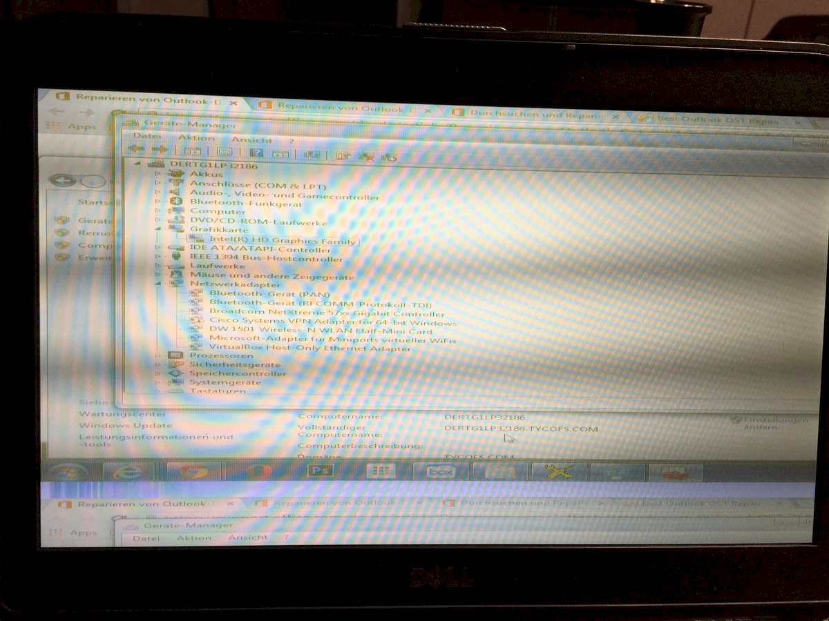 Laptop display error or where does that come from