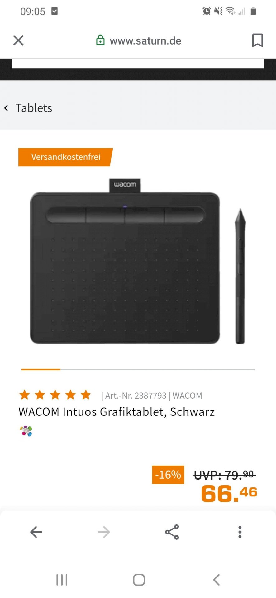 Recommendation drawing tablet