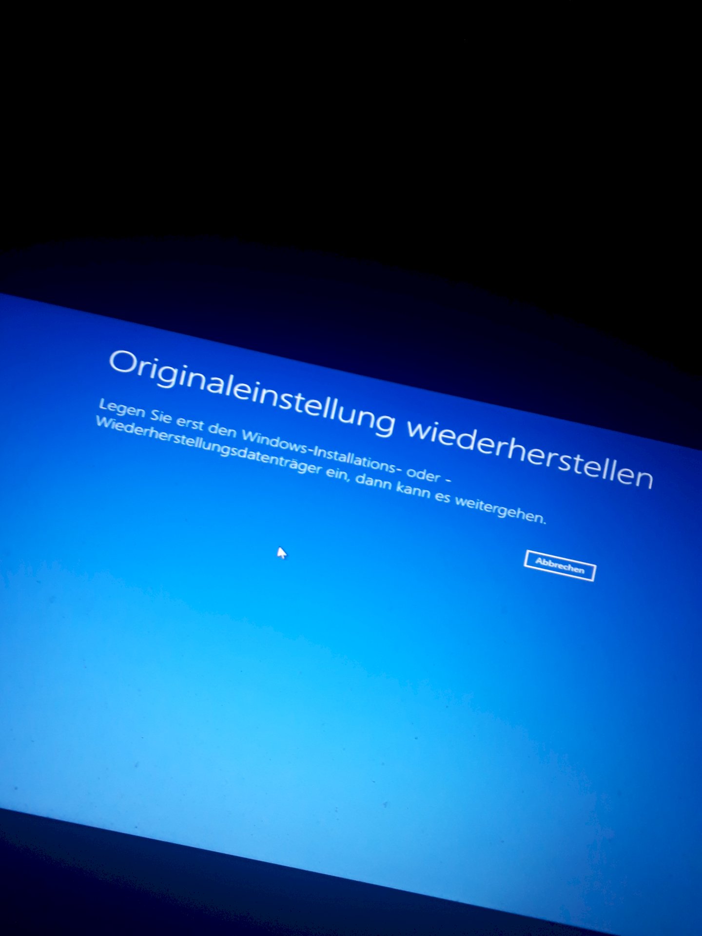 Error Resetting Pc Windows 8.1 What to do