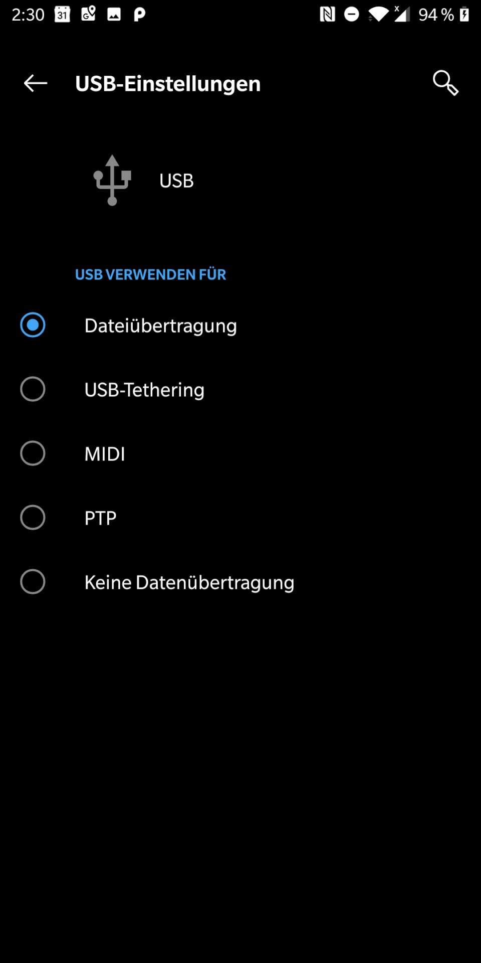 OnePlus 5t data transfer via USB to Mac is not working