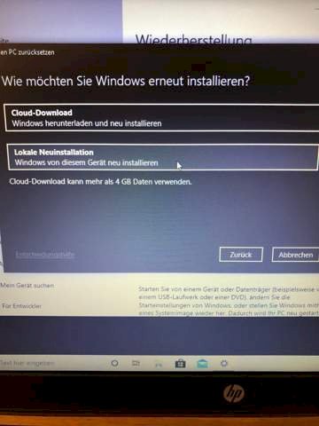 How do you want to reinstall Windows
