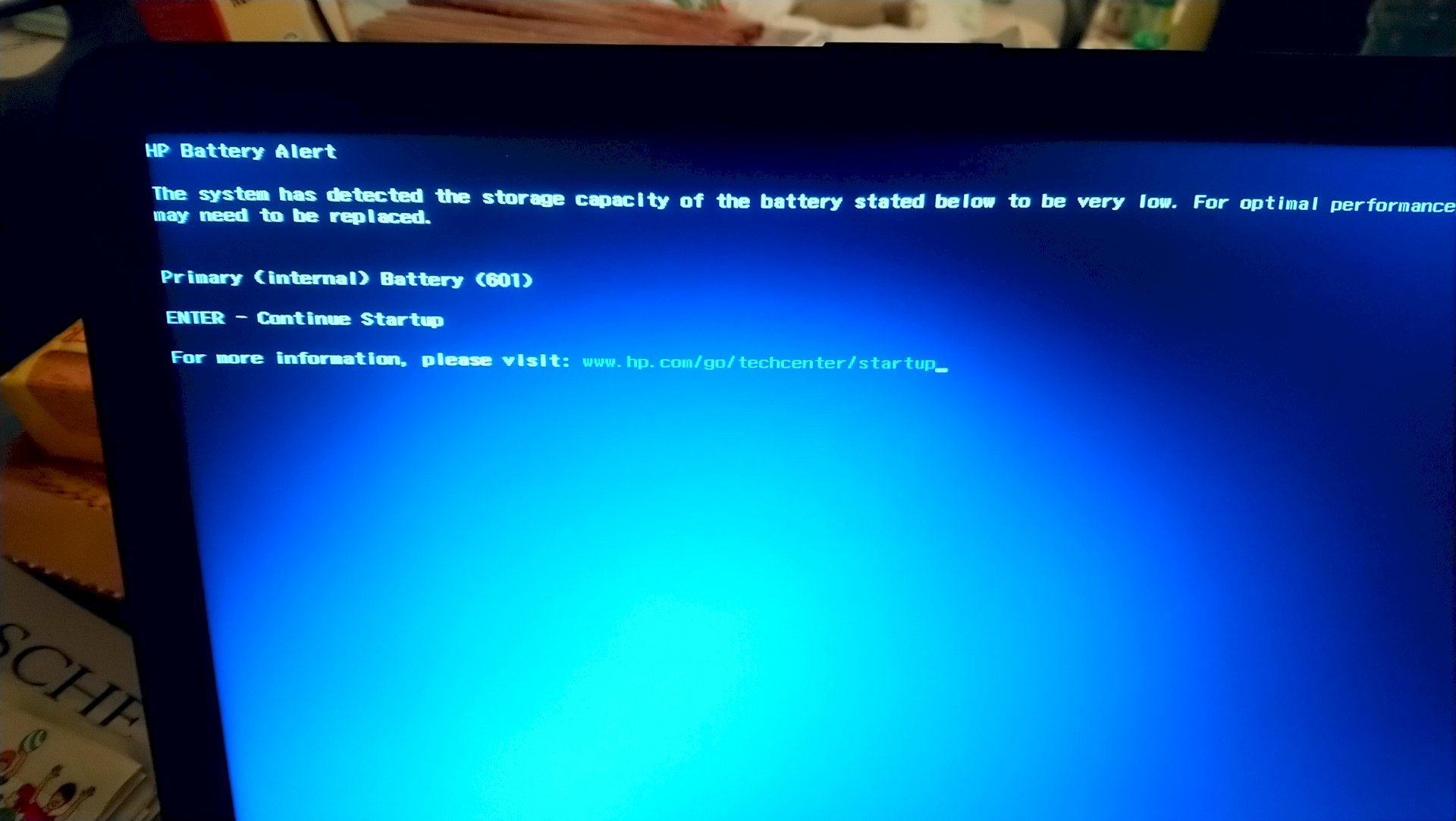 Broken laptop battery