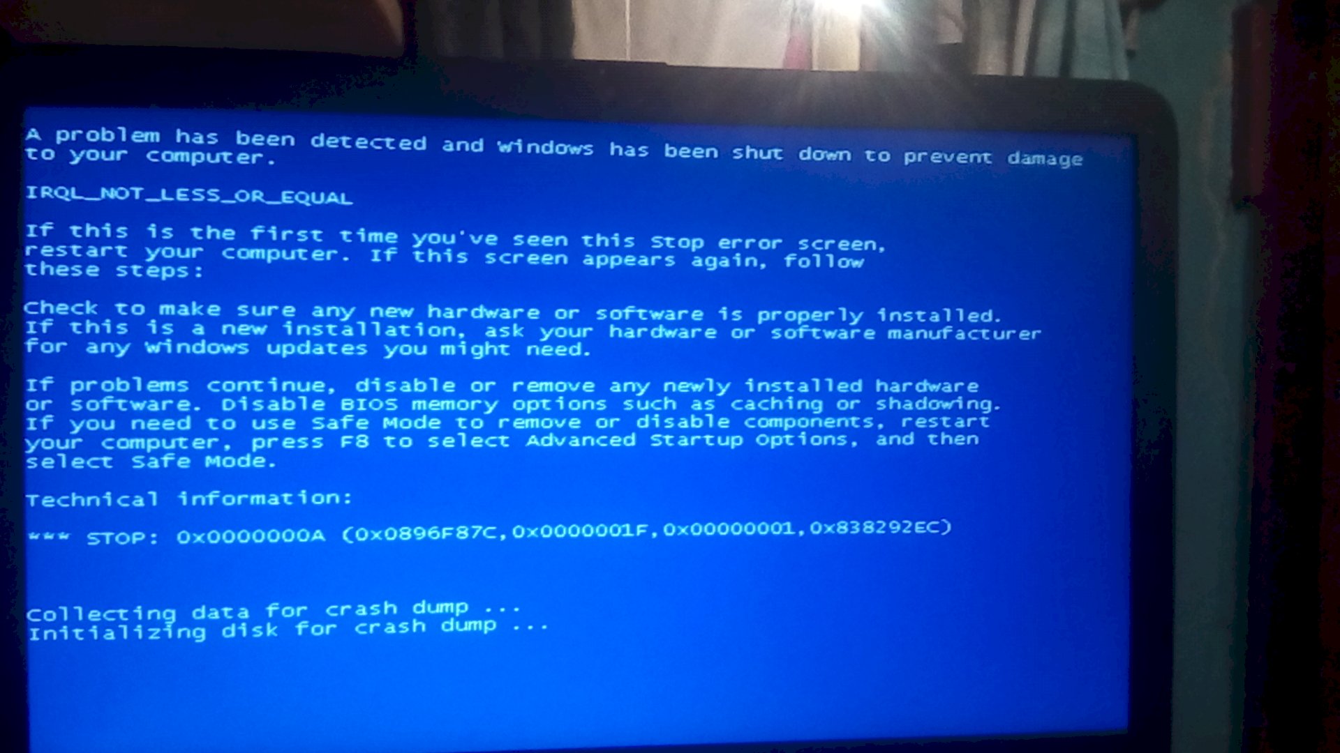 What was that just for an error